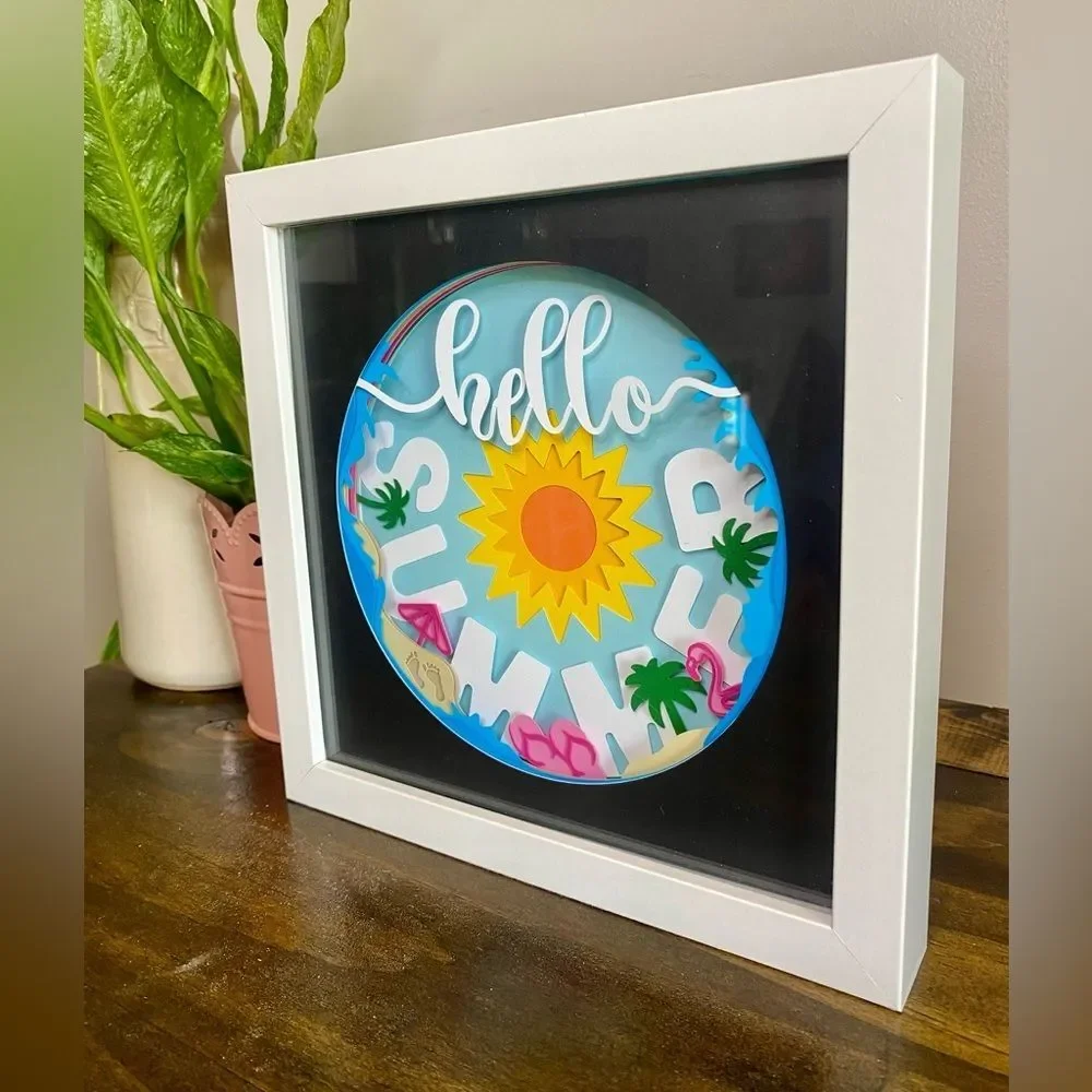 3D Hello Summer Shadowbox